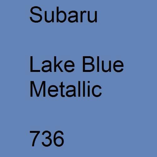 Subaru, Lake Blue Metallic, 736.